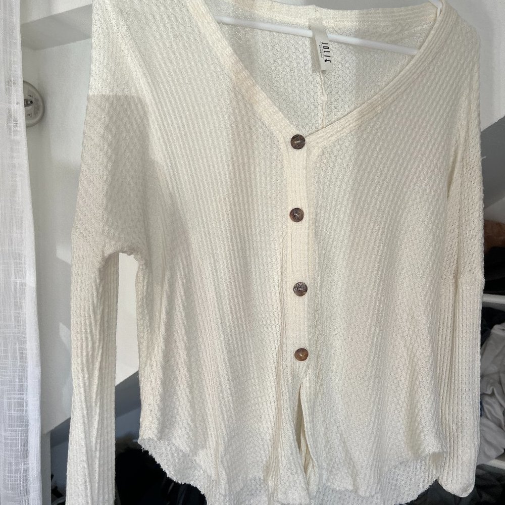 Jolie brand  White long sleeve shirt